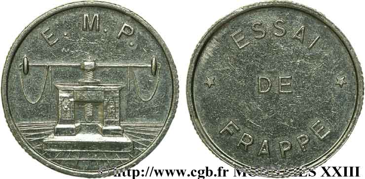 Essai de frappe de 10 francs Jimenez n.d. Pessac G.822 a var. EBC 
