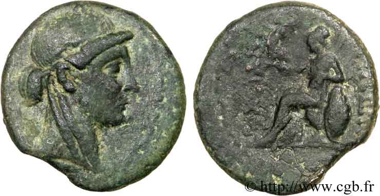 SYRIA - SELEUKID KINGDOM - ANTIOCHUS III THE GREAT Double unité ou di-chalque, (MB, Æ 23) XF/VF