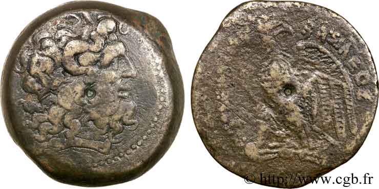 EGYPT - LAGID OR PTOLEMAIC KINGDOM - PTOLEMY IV PHILOPATOR Tetrachalque, (GB, Æ 37) VF