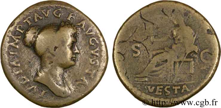 JULIA TITI Dupondius, (MB, Æ 28) BC