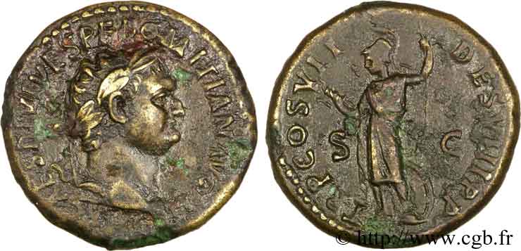 DOMITIANUS Dupondius, (MB, Æ 27) XF/VF