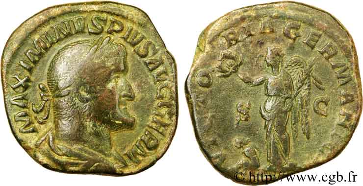 MAXIMINUS I Sesterce, (GB, Æ 31) XF