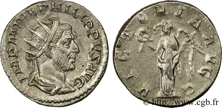 PHILIPPUS I. ARABS Antoninien ST/VZ