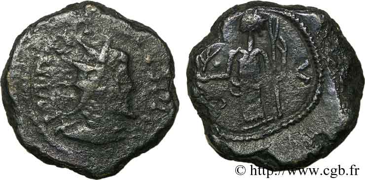 TETRICUS I Antoninien, minimi (imitation) fSS