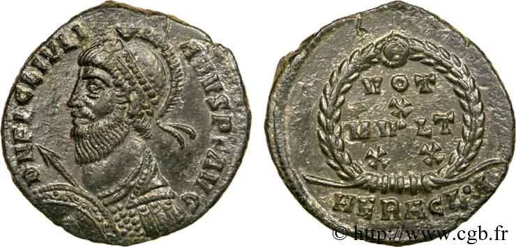 JULIAN II THE PHILOSOPHER Maiorina ou nummus, (PB, Æ 3) MS