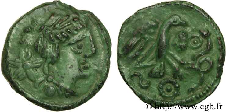 GALLIA - CARNUTES (Regione della Beauce) Bronze “à l’aigle et au serpent” AU