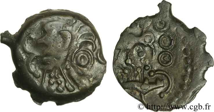 GALLIA BELGICA - MELDI (Area of Meaux) Bronze à l’aigle et au sanglier, classe III AU