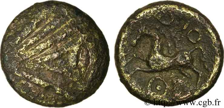 GALLIA BELGICA - REMI (Regione di Reims) Statère de bronze à l œil MB/q.BB