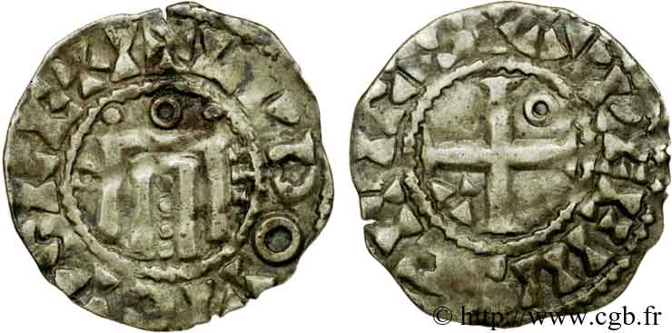 LOUIS VI LE GROS Denier c. 1110-1130 Orléans TB+
