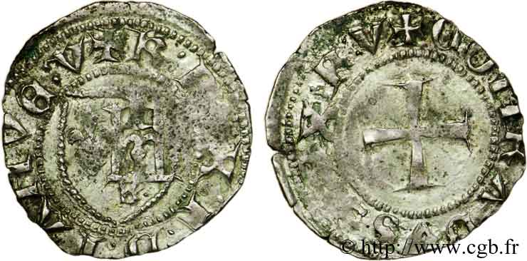 ITALIA - CITY OF GENOA - CHARLES VI  THE MAD  OR  THE WELL-BELOVED  Petachina c. 1400 Gênes VF