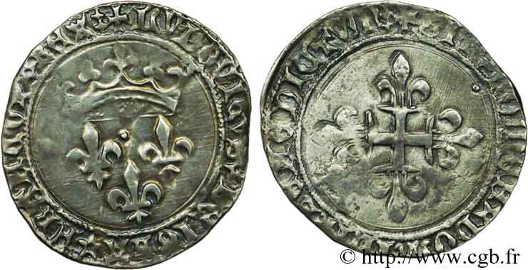 LOUIS XI THE  PRUDENT  Gros de roi 31/12/1461 Montpellier XF/VF