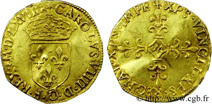 CHARLES IX Écu d or au soleil, 1er type 1568 (MDLXVIII) Toulouse TTB