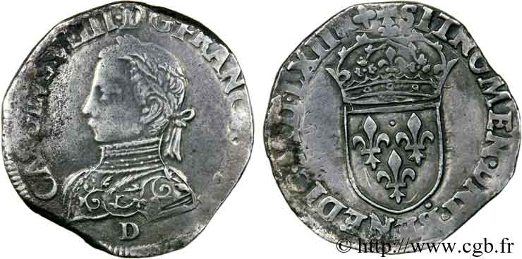 CHARLES IX Teston, 6e type 1562 Lyon MBC