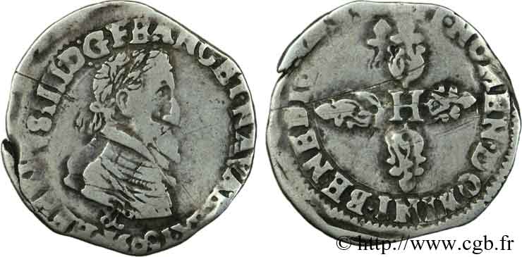 HENRI IV LE GRAND Quart de franc, type d’Aix-en-Provence 1603 Aix-en-Provence TB