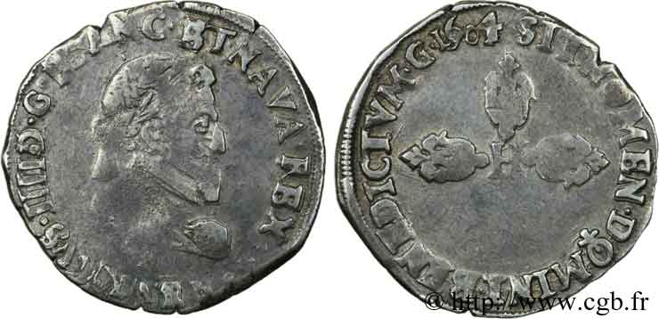 HENRY IV Demi-franc, type de Montpellier 1604 Montpellier q.BB