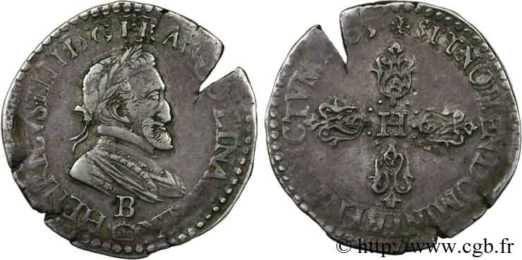 HENRI IV LE GRAND Demi-franc, type de Rouen 1603 Rouen TTB