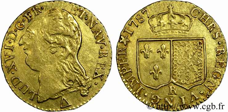 LOUIS XVI Louis d or dit  aux écus accolés , faux d’époque 1787 Orléans TTB/TTB+