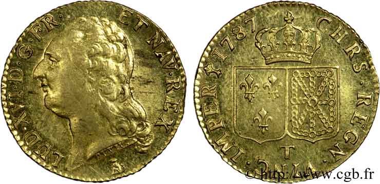 LOUIS XVI Louis d or dit  aux écus accolés  1787 Nantes TTB+/SUP