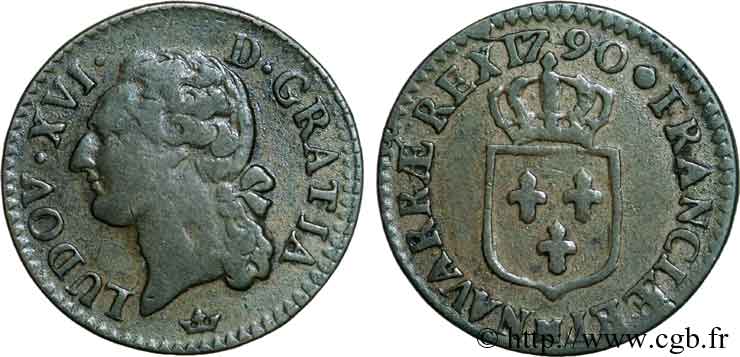 LOUIS XVI Demi-sol dit “à l écu” 1790 Toulouse TTB