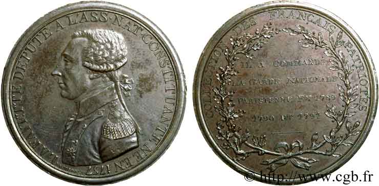 LAFAYETTE (MARIE-JOSEPH-PAUL-ROCH-YVES-GILBERT MOTIER, MARQUIS DE) Médaille de LaFayette EBC