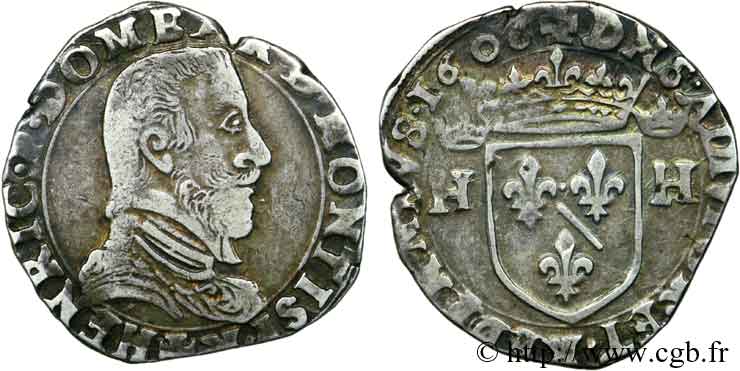 DOMBES - PRINCIPAUTÉ DE DOMBES - HENRI II DE MONTPENSIER Teston, 1er type (2e type de Divo) TTB