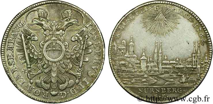 GERMANY - CITY OF NUREMBERG - JOSEPH II Thaler 1768 Nuremberg AU