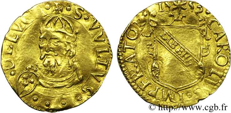 ITALIE - LUCQUES - RÉPUBLIQUE DE LUCQUES Scudo d oro del sole 1552 Lucques TTB
