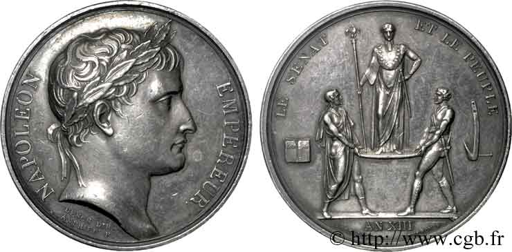 GESCHICHTE FRANKREICHS Médaille AR 40, sacre de l empereur VZ