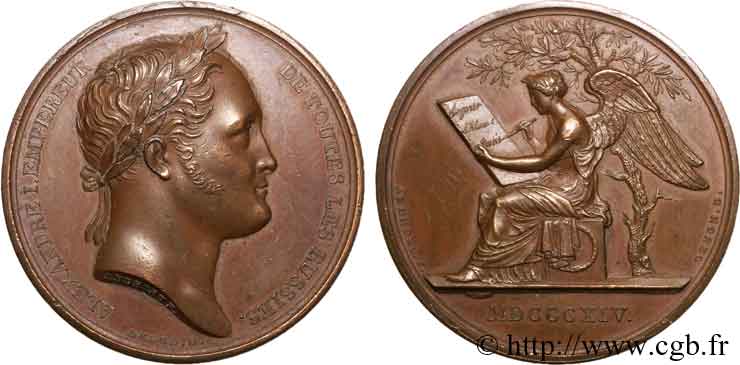 FIRST FRENCH EMPIRE - PROVISIONAL GOVERNMENT Médaille BR 40, séjour d Alexandre Ier à Paris AU