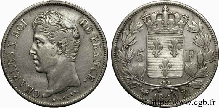 5 francs Charles X, 2e type 1829 Marseille F.311/36 BB 
