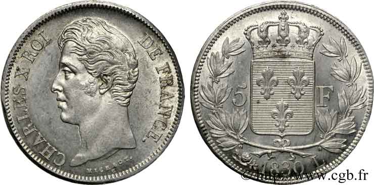 5 francs Charles X, 2e type 1830 Bayonne F.311/47 EBC 