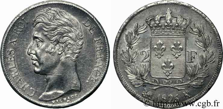 2 francs Charles X 1825 Bordeaux F.258/7 SUP 