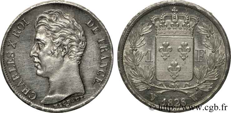 1 franc Charles X 1828 Lille F.207/48 VZ 