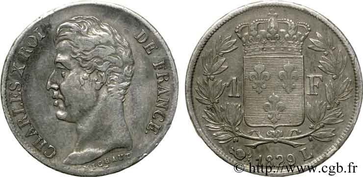 1 franc Charles X 1829 Bayonne F.207/52 TB 