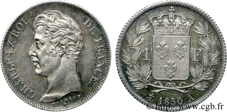 1 franc Charles X 1830 Paris F.208/1 EBC 