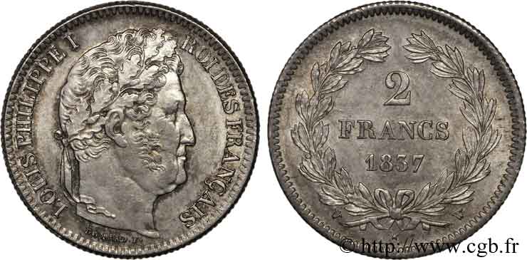 2 francs Louis-Philippe 1837 Lille F.260/64 SPL 