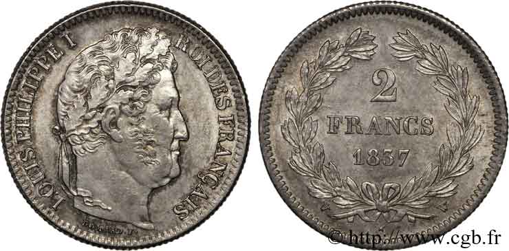2 francs Louis-Philippe 1837 Lille F.260/64 AU 