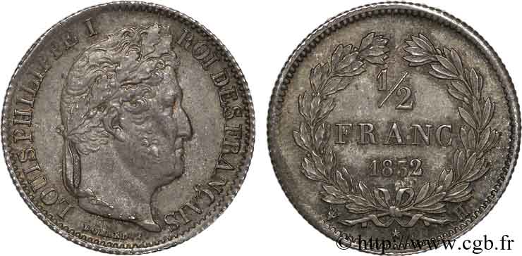 1/2 franc Louis-Philippe 1832 La Rochelle F.182/19 EBC 