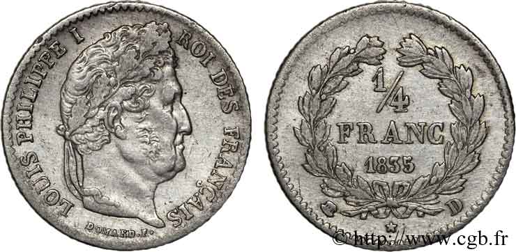 1/4 franc Louis-Philippe 1835 Lyon F.166/52 BB 