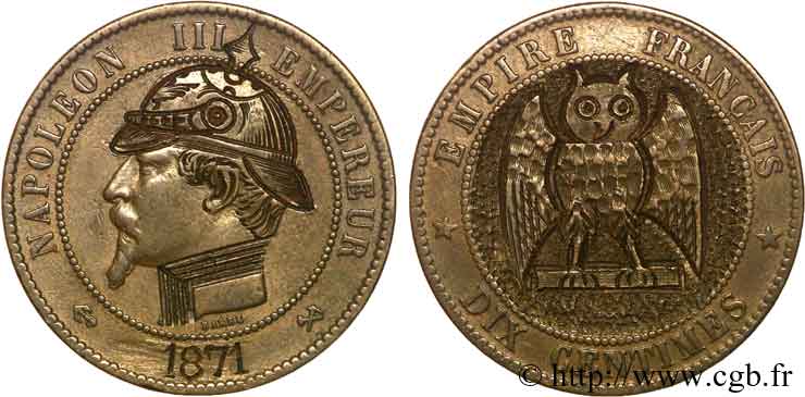 Monnaie satirique, module de dix centimes, regravée n.d. Rouen F.133/ var. VZ 