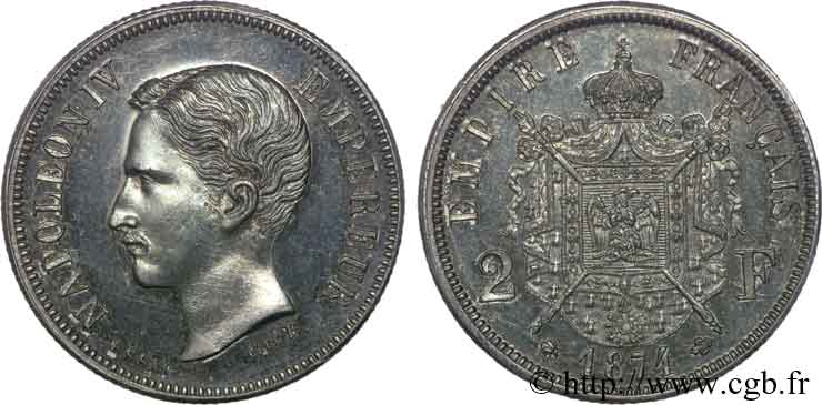 Essai 2 francs 1874 Bruxelles VG.3761  MS 