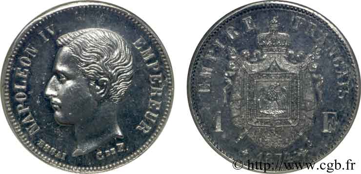 Essai 1 franc 1874 Bruxelles VG.3762  AU 