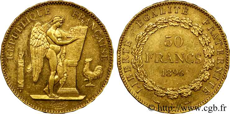 50 francs génie 1896 Paris F.549/4 VZ 