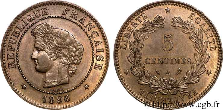 5 centimes Cérès 1896 Paris F.118/38 EBC 
