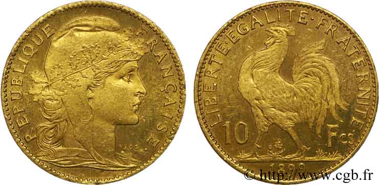 Essai - piéfort de 10 francs Coq 1899 Paris F.509/1P fST 