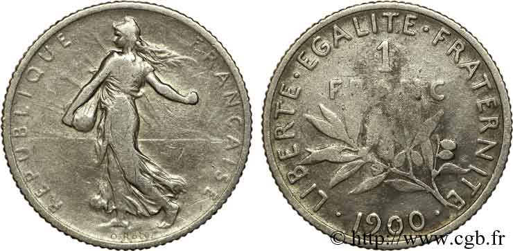 1 franc Semeuse 1900 Paris F.217/4 VF 