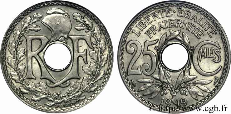 25 centimes Lindauer 1919  F.171/3 fST 