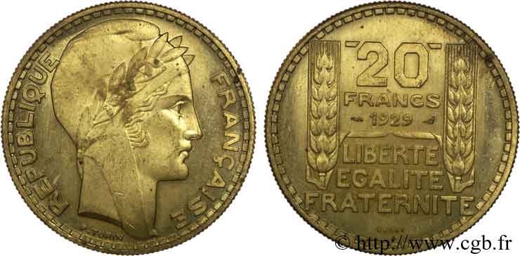 Essai de 20 francs Turin 1929 Paris VG.5242  SPL 