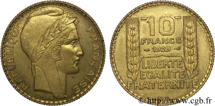 Essai de 10 francs Turin 1929  VG.5243  VZ 