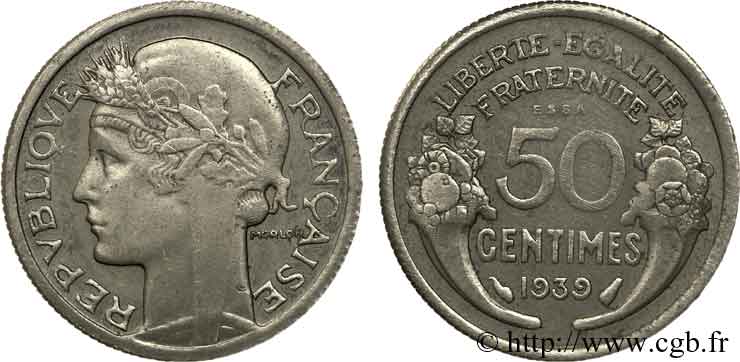 Essai de 50 centimes Morlon 1939 Paris VG.5510  AU 